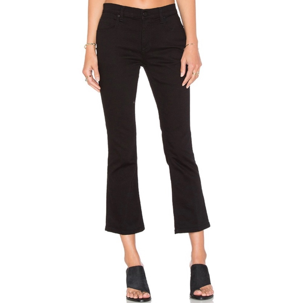 Denim X Alexander Wang Trap Flex Crop Boot Jeans